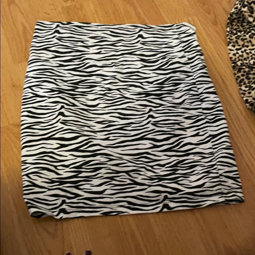 Zebra print skirt